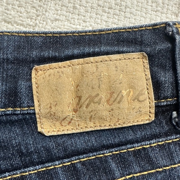 VTG Grane Flare Leg Jeans Dark Wash Hummingbird Embroidered Y2K Denim Junior 9 - Picture 6 of 9